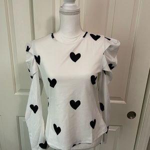 SHEIN new hearts blouse